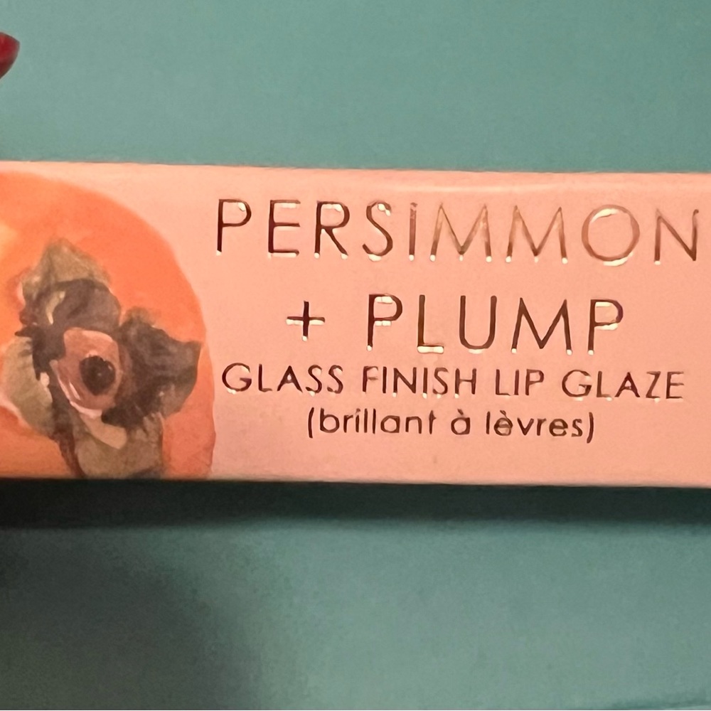 Seraphine Botanical persimmon + Plump glass finish lip glaze color Wet Skin